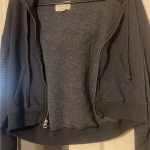Dark gray American eagle zip up hoodie
